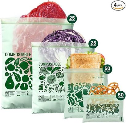 Compostable* Food Storage Bag Bundle - Gallon, Quart, Sandwich e Snack