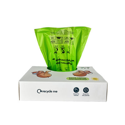 Bom preço Sacos de fraldas descartáveis para bebês, 100 Count Eco-Friendly Compostable Disposable Diaper Bags, Baby Poop e Sacos Multipurpose com alças para eliminação conveniente, à prova de vazamento on-line