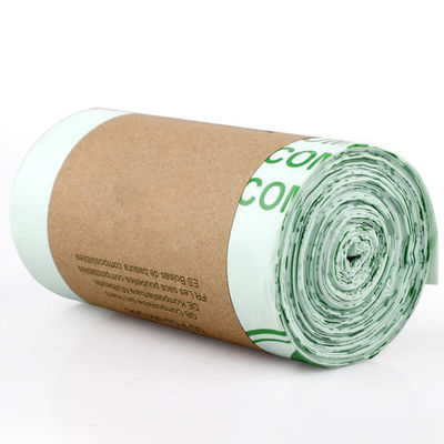 Fábrica 100% biodegradável Eco Amigável Sustentável Varejo por Varejo Amido de Milho Personalizado Flat Top Compostavel Sacos de Lixo Aceitar Personalizar