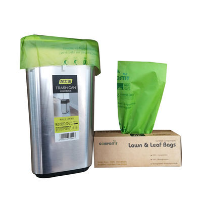 Bom preço Sacos de lixo de superfície plana compostáveis personalizáveis com caixa distribuidora de varejo on-line