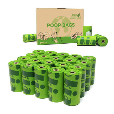 Saco de lixo de excrementos de cães para animais de estimação baseado em amido de milho biodegradável