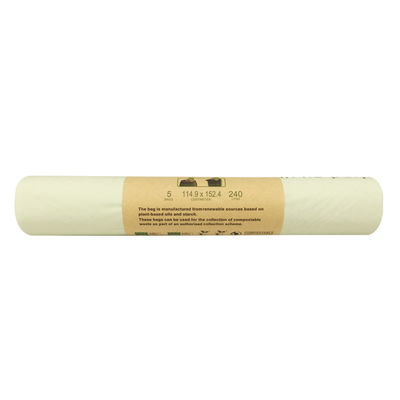 Wave Top Handle Sacos de lixo compostáveis Papel enrolado para cozinhas Quartos