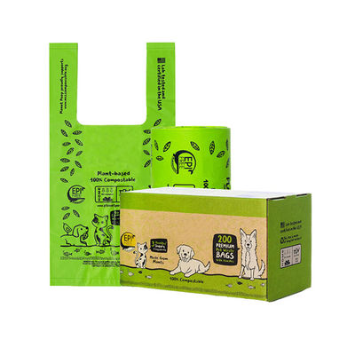 Bom preço Biodegradável Compostable Sacos de cocô para cães Eco Friendly Tie Handle Sacos de cocô on-line