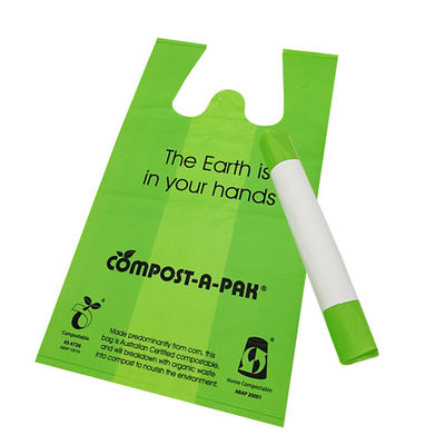 Bom preço T-shirt de venda a retalho compostável laminado Sacos de camisetas para lojas on-line
