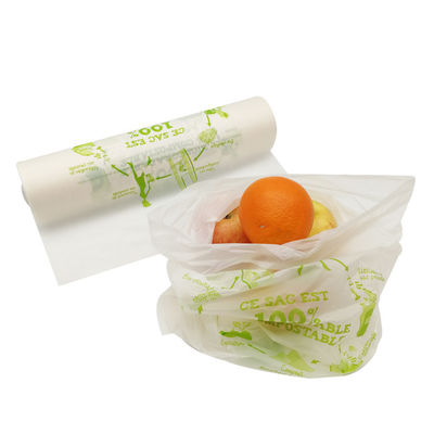 Sacos de produtos biodegradáveis de topo plano Sacos de frutas e vegetais compostáveis personalizados
