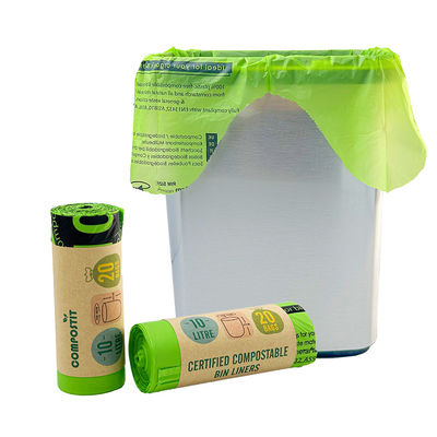 Bom preço Wave Top Handle Sacos de lixo compostáveis Papel enrolado para cozinhas Quartos on-line