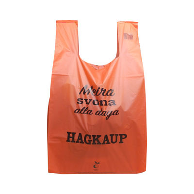 Bom preço Biodegradável T-shirt reutilizável bolsas de mão fácil de gravata Singlet Bolsas de pagamento personalizadas on-line