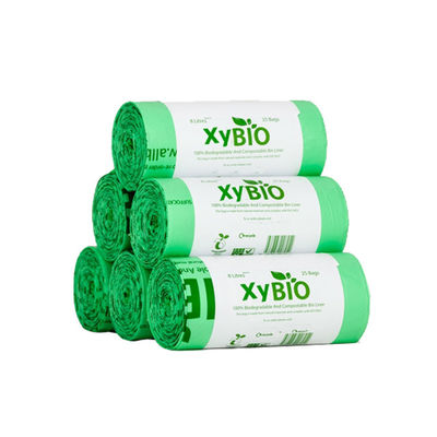 Bom preço Popular Amido de milho Eco-friendly Sustentável atacado 100% plástico compostável Biodegradável sacos de lixo personalizados impressos on-line