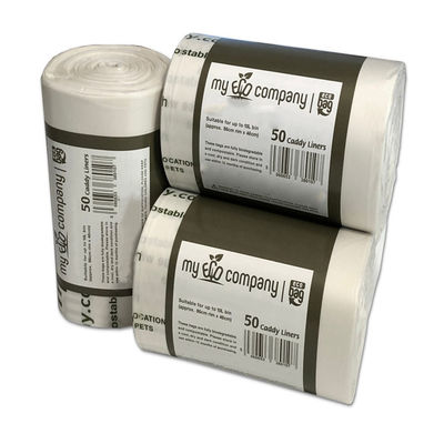 Bom preço Melhor Venda de Atacado Sustentável 100% Amido de Milho Biodegradável Logotipo personalizado Home Compost Eco Friendly Compostable Yard Waste Bag on-line