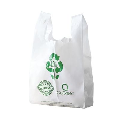 Bom preço 100% compostável Amido de milho sustentável Eco-friendly Frutas frescas Vegetais Embalagem T-shirt plástico biodegradável Saco on-line