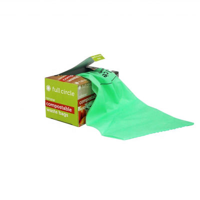 Bom preço Portagem a retalho Sustentável 100% Amido de milho biodegradável Impressão personalizada de cozinha alta compostável Saco de lixo para sucata de alimentos on-line