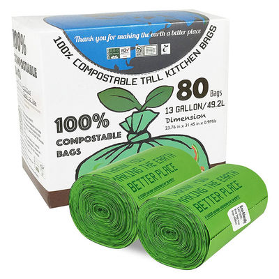 Bom preço Sacos de lixo de plástico 100% biodegradáveis, compostáveis e sobressalentes on-line