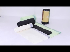 Sacos de lixo de corda de tração compostáveis personalizáveis com caixa de distribuição de varejo