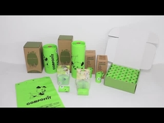 Sacos de lixo para animais de estimação com capa plana e compostável